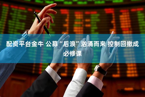 配资平台金牛 公募“后浪”汹涌而来 控制回撤成必修课
